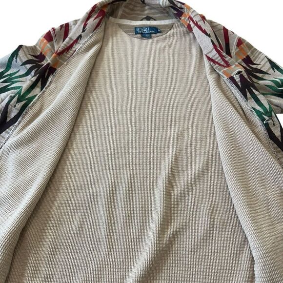 Polo by Ralph Lauren Shawl Collar Navajo Western Print Knit Cardigan Sweater, M - Picture 7 of 14